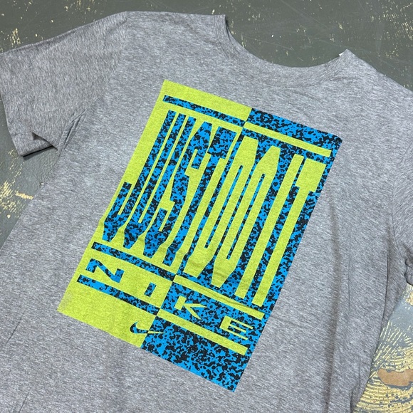 Nike Just Do It Tee Shirt 561416-064 XL JDI Grey Blue Green - Picture 3 of 8